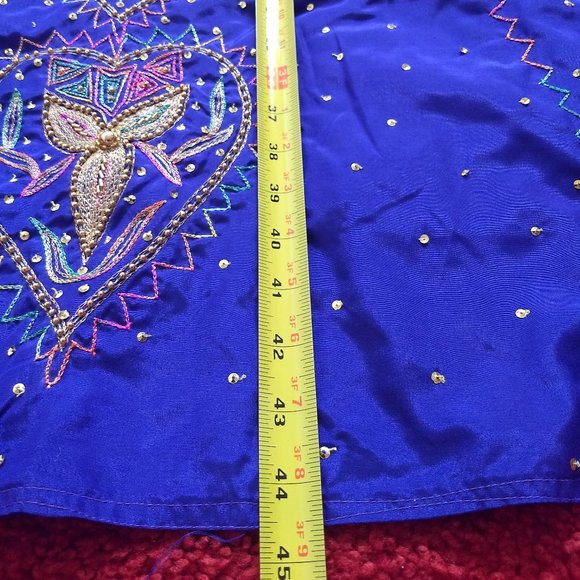 vintage 80s purple silk beaded embroidered gown NWOT ๐HOST PICK ๐ - Picture 10 of 12